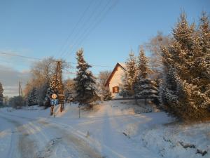 Vendégmarasztaló Porta during the winter