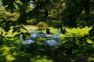 A garden outside Hotel La Bussola