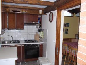 Kuchyň nebo kuchyňský kout v ubytování Apartma Narnia