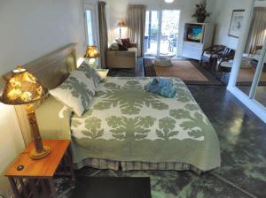 Voodi või voodid majutusasutuse Hale Pua Villa - Hibiscus Suite toas