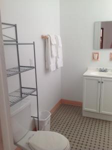 a bathroom with a toilet and a sink at Birch Patio Motel in Fort Lauderdale