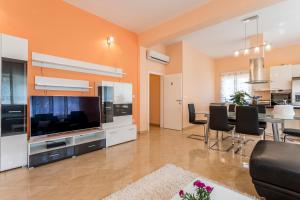 TV a/nebo společenská místnost v ubytování Apartmani Lukić