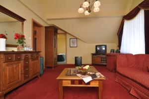 Posezení v ubytování Uzdrowisko Wysowa nad Parkiem + 15 fotografií