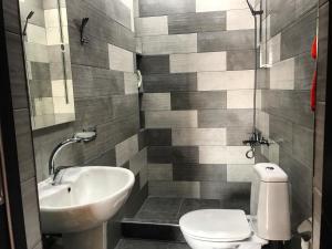 y baño con lavabo y aseo. en Gurami Guest House 1 en Batumi