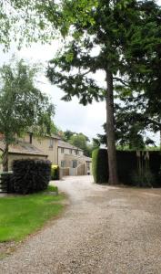 a house with a tree and a gravel driveway at Pippin Heath House B&B in Holt