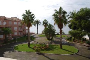 an aerial view of a park with palm trees at Estudios Marco Polo V.v. in La Manga del Mar Menor