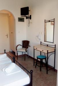 Galini Hotel Bed and Breakfast客房内的一张或多张床位