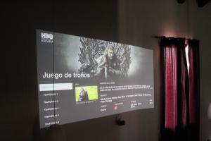 Televízia a/alebo spoločenská miestnosť v ubytovaní Loboratorio Rural-Cuenta hasta 3