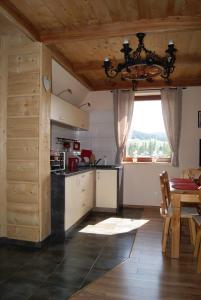 Kuchyň nebo kuchyňský kout v ubytování Apartament Góralski