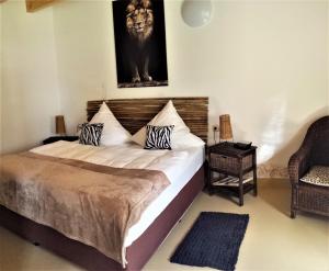Ένα ή περισσότερα κρεβάτια σε δωμάτιο στο Ferienwohnung Cosmeahouse