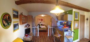 a room with a room with a living room at Haus Rennsteigrose in Steinheid +15 photos