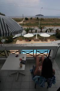 Balkón alebo terasa v ubytovaní Kavala Beach Hotel apartments