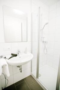 Koupelna v ubytování Alte Heimat