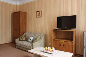 TV a/nebo společenská místnost v ubytování City Center Kaķis B&B