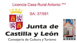 a logo for alexia casa rival antónica with the words j at Casa Rural Antonio in Vitigudino