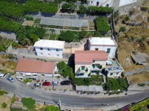 an overhead view of a house with a street at Locanda Degli Agrumi in Conca dei Marini