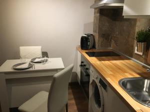 Kuchyň nebo kuchyňský kout v ubytování La Pinilla Ski Apartment