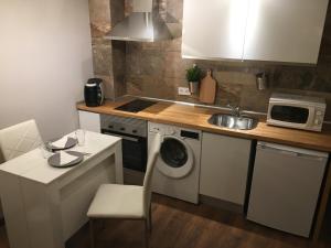Kuchyň nebo kuchyňský kout v ubytování La Pinilla Ski Apartment