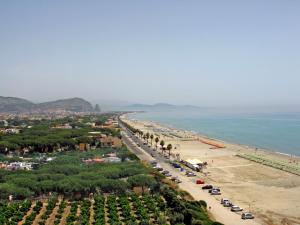a beach filled with lots of palm trees at Torre Del Sole in Terracina