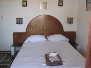 Cama o camas de una habitación en Pension Irini-Vicky