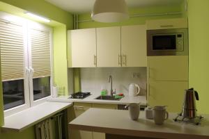 Kuchyňa alebo kuchynka v ubytovaní Apartament Raz Dwa Trzy