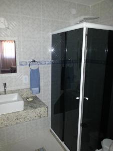 Koupelna v ubytování Itaúna Hostel