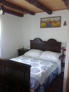 1 dormitorio con 1 cama y una foto en la pared en Apartment Anetica en Cres