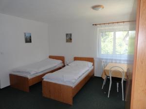 Кровать или кровати в номере Penzion Ve Vile