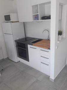 Kuchyň nebo kuchyňský kout v ubytování Apartments Villa Plava