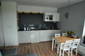 Η κουζίνα ή μικρή κουζίνα στο Apartament HORYZONT