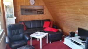 Posezení v ubytování Ferienwohnungen am kleinen See