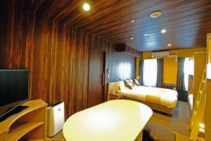 TV a/nebo společenská místnost v ubytování La'gent Hotel Tokyo Bay