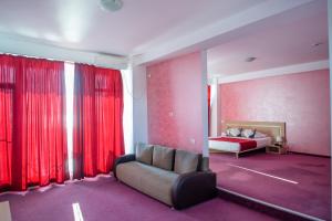 Кровать или кровати в номере Hotel Vis