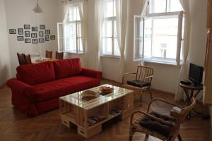 Posezení v ubytování 95m²-Apartment Tunnel