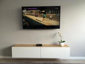 TV a/nebo společenská místnost v ubytování Apartament na Ogrodach