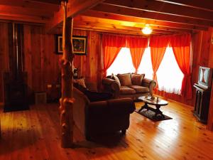 Χώρος καθιστικού στο Cabana en Las Cascadas