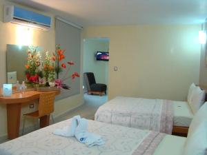 Auto Hotel Mediterráneo客房内的一张或多张床位