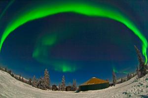 an image of the aurora in the sky over a cabin at Chena Hot Springs Resort in Chena Hot Springs +50 photos