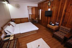 TV a/nebo společenská místnost v ubytování Hotel Vishnu Palace