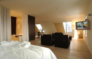 TV o dispositivi per l'intrattenimento presso Sorell Hotel Rigiblick - Studios & Spa Suites