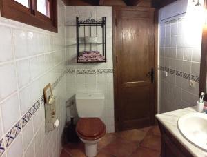 un baño con inodoro y lavabo en Finca San Pablo Icod de los Vinos, en Icod de los Vinos 56 fotos más