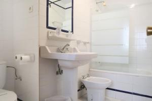 Koupelna v ubytování Hostal Victoria