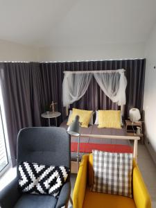 Кровать или кровати в номере Cabanas Apartments Sea View