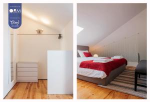 two images of a bedroom with a bed at ORM - Cristal Apartment in Porto