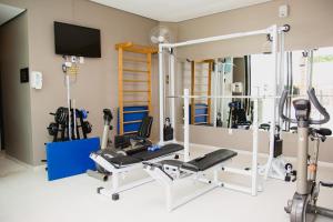 Fitness centrum a/nebo fitness zařízení v ubytování Class Hotel Pouso Alegre