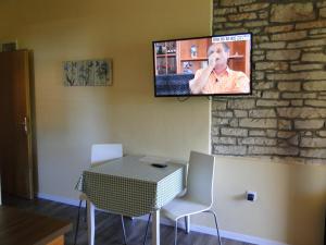 TV a/nebo společenská místnost v ubytování Apartment Pino