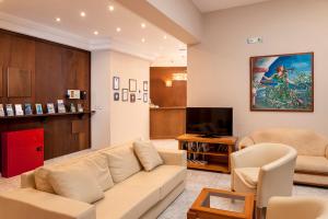 TV a/nebo společenská místnost v ubytování Adelais Hotel