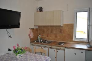 Kuchyň nebo kuchyňský kout v ubytování Apartmani Dalmadino