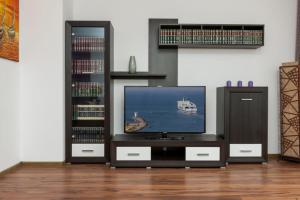 Televízia a/alebo spoločenská miestnosť v ubytovaní Apartamenty Platan