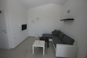 a living room with a couch and a table at Apartmani Popović Nin in Nin
